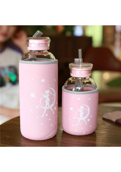 Temizle Yaratıcı Sevimli Karikatür Sailor Moon Bardak Kapağı Termos Kapak Çanta Çanta Yalıtımlı Cam Kapak Taşınabilir Halat Koruma Şişe Kapağı (Yurt Dışından) fiyatları