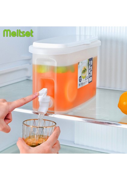 3l Meyve Suyu Sürahi 3.5 Litre Buzdolabı Soğuk Su Isıtıcısı Büyük Kapasiteli Su Suyu Sürahi Musluk ile Limon Bira Su Isıtıcısı Sürahi Içecek Dağıtıcı (Yurt Dışından)