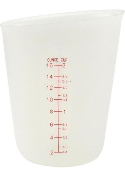 Beyaz L 250/500ML Ölçüm Kabı Silikon Çift Terazi Eğimli Kenar Ölçüm Sürahisi Büyük Kapasiteli Isıya Dayanıklı Yeniden Kullanılabilir Ölçüm Kupa (Yurt Dışından)