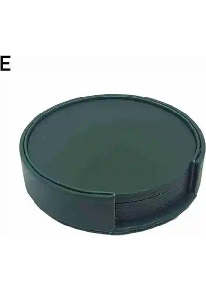 E 6 Adet/takım Suni Deri Mermer Bardak Altlığı Içecek Kahve Yuvarlak Fincan Masa Temiz Çay Kolay Placemats Tutucu Mat Pad To Pad E2H4 (Yurt Dışından)