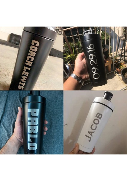 Açık Yeşil Logonuzu Ekleyin Özel Logo Protein Shaker Şişe Termos Kupa Taşınabilir Spor Salonu Vakum Mataralar Seyahat Termos Bardak Su Şişesi Thermocup Hediyeler Için (Yurt Dışından) fiyatları