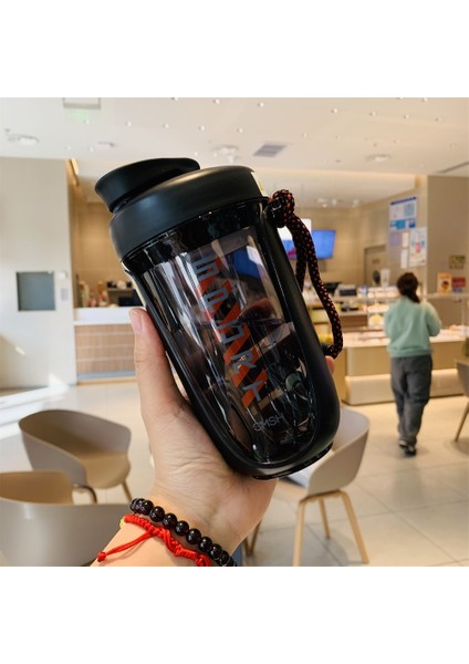 Yl 590 ml Spor Salonu Spor Shaker Şişe Protein Tozu Plastik Su Şişesi Çırpma Topu Mikser Sallama Fincan Bpa Ücretsiz Sızdırmaz Dayanıklı (Yurt Dışından)