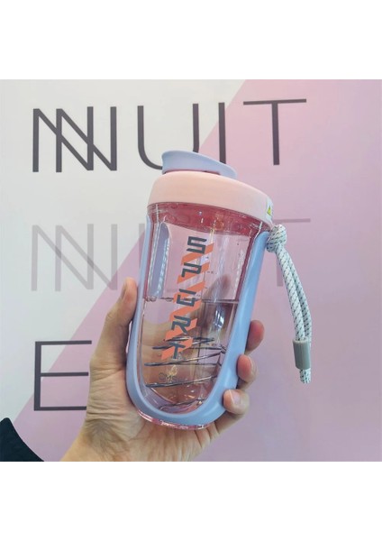Yl 590 ml Spor Salonu Spor Shaker Şişe Protein Tozu Plastik Su Şişesi Çırpma Topu Mikser Sallama Fincan Bpa Ücretsiz Sızdırmaz Dayanıklı (Yurt Dışından)