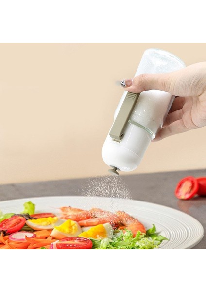 200 ml 0.5g Ölçüm Tuzluk Itme Tipi Nem Geçirmez Şeffaf Şişe Kantitatif Tuzluk Tuzluk Mutfak Pişirme Için (Yurt Dışından)