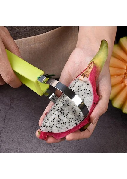 3 In 1 Takım Yeşil Karpuz Dilimleme Kesici Paslanmaz Çelik Fırıldak Tasarım Kesim Meyve Baller Kepçe Meyve Scooper Salata Meyve Dilimleme Kesici Aracı (Yurt Dışından) fırsatları