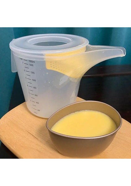 1500ML Ucu Ağız Ölçüm Sürahisi Plastik Mezun Bardak Sıvı Ölçü Bardak Konteyner Mutfak Aracı Sıvı Ölçü Sürahisi Malzemeleri (Yurt Dışından)