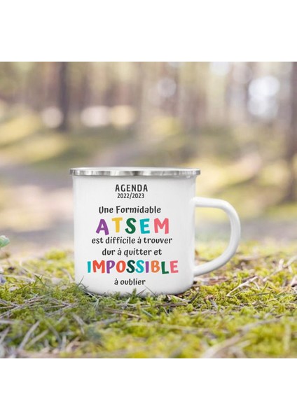 UXH178653-A015WH 8cm Merci Atsem Gündem 2022/2023 Baskı Kupalar Yaratıcı Kahve Fincanları Içecekler Su Süt Kupası Emaye Kupa Okul Ev Kolu Drinkware Hediyeler (Yurt Dışından)