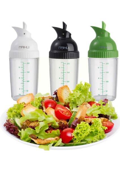 Beyaz Salata Sosu Çalkalayıcı Kolay Kavrama Salata Sosu Çalkalayıcı Soslar Dispenser Şişe Konteyneri Ölçekli Sızdırmaz Mikser Mutfak U2O0 (Yurt Dışından) modelleri