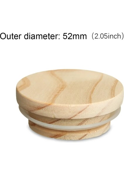 52MM 1 Adet Ahşap Kapaklı Yeniden Kullanılabilir Cam Turşu Kavanozu Bira Bambu Konserve Kapaklar Şişe Sızdırmazlık Geniş Ağızlı Kapak Mutfak Içme Aksesuarları (Yurt Dışından)