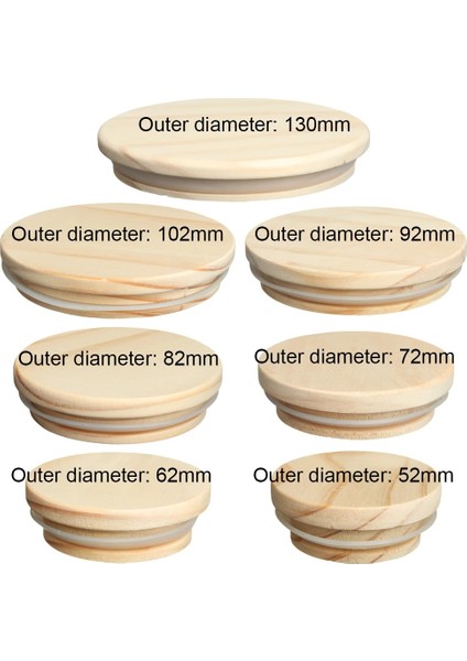 52MM 1 Adet Ahşap Kapaklı Yeniden Kullanılabilir Cam Turşu Kavanozu Bira Bambu Konserve Kapaklar Şişe Sızdırmazlık Geniş Ağızlı Kapak Mutfak Içme Aksesuarları (Yurt Dışından) fırsatları