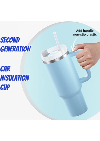 Birinci Nesil-12 40OZ 40OZ Drinkware Kupa Bardak Flowstate Stanley Quencher 1200ML Stanley Kupası Paslanmaz Çelik Vakum Yalıtımlı Bardak Buzlu Kahve Fincanı (Yurt Dışından)