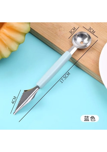 2 In 1 Mavi 4 In 1 Paslanmaz Çelik Meyve Aracı Set Karpuz Topu Kepçe Elma Oyacağı Sökücü Meyve Oyma Bıçağı Meyve Hamuru Ayırıcı Aracı (Yurt Dışından)