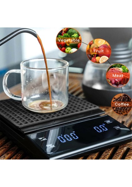Elektronik Terazi 3kg-0.1g Akıllı Kahve Terazisi Mutfak Gıda Terazisi Dijital Elektronik Terazi Zamanlayıcı ile Hassas Takı Ölçeği Mini Ev Tartı (Yurt Dışından) indirimleri