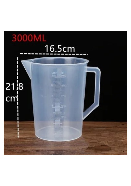 3000ML Akrilik Plastik Mezun Ölçüm Kabı Sıvı Kabı Epoksi Reçine Silikon Yapma Aracı Şeffaf Karıştırma Kabı Ölçüm Kaşığı (Yurt Dışından)