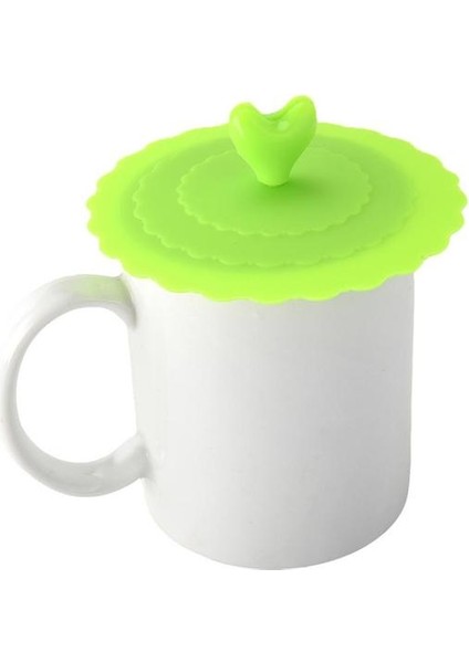 Yeşil Antidust Kapaklar Çay Bardağı Kapağı Ev Sızdırmaz Silikon Bardak Kapakları Isıya Dayanıklı Yeniden Kullanılabilir Mühürlü Kase Kapağı Cam Kupalar Kap (Yurt Dışından)