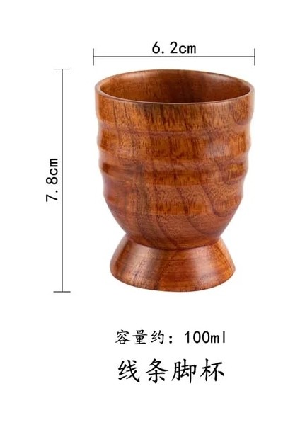 Çizgi Ayak Kupası 401-500ML Ahşap Büyük Göbek Bardak El Yapımı Hünnap Ahşap Saplı Bardak Bira Çay Kahve Süt Su Bardağı Mutfak Bar Drinkware Mutfak Bar Için 1pc (Yurt Dışından)