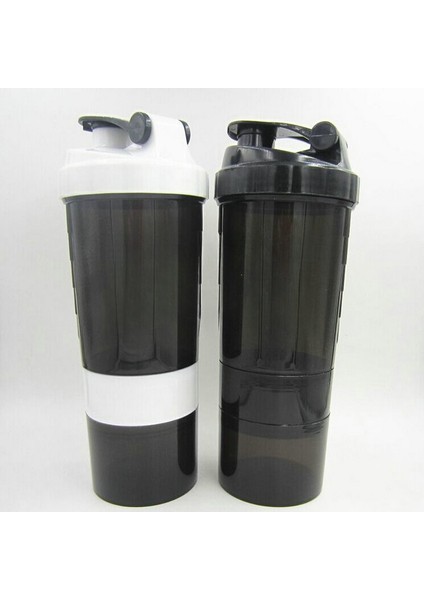 Beyaz 500ML 3 Katmanlar Shaker Protein Şişesi Toz Shake Kupası Su Şişesi Plastik Karıştırma Kabı Vücut Geliştirme Egzersiz Şişesi (Yurt Dışından) fiyatları