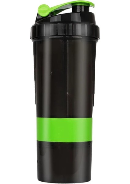 Beyaz 500ML 3 Katmanlar Shaker Protein Şişesi Toz Shake Kupası Su Şişesi Plastik Karıştırma Kabı Vücut Geliştirme Egzersiz Şişesi (Yurt Dışından) modelleri