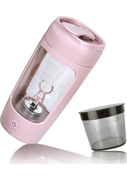 Pembe Taşınabilir Çok Amaçlı Karıştırma Bardak 650 ml Elektrikli Protein Shaker Gym Fitness Şişe USB Şarj Edilebilir Blender Bardak Egzersiz Için (Yurt Dışından)