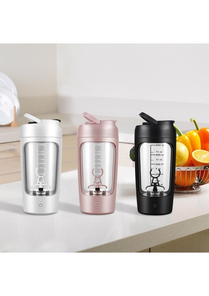Pembe Taşınabilir Çok Amaçlı Karıştırma Bardak 650 ml Elektrikli Protein Shaker Gym Fitness Şişe USB Şarj Edilebilir Blender Bardak Egzersiz Için (Yurt Dışından)