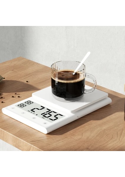 Pembe Ölçek-0.1g Mutfak Terazisi 5 Kg/1g Dijital Gram ve Ons Pişirme Kahve Saati Çalar Saat Zamanlayıcı Akıllı Gıda Ölçeği Braketi ile (Yurt Dışından) modelleri