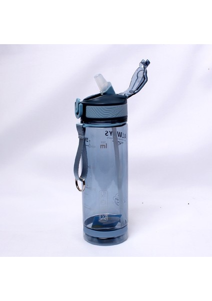 Yeşil 800 ml Taşınabilir Su Bardağı Büyük Kapasiteli Spor Su Pipetli Şişe Açık Plastik Şeffaf Bpa Ücretsiz Şişe Erkekler Için Drinkware (Yurt Dışından)