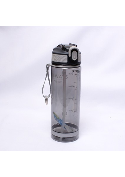 Yeşil 800 ml Taşınabilir Su Bardağı Büyük Kapasiteli Spor Su Pipetli Şişe Açık Plastik Şeffaf Bpa Ücretsiz Şişe Erkekler Için Drinkware (Yurt Dışından)