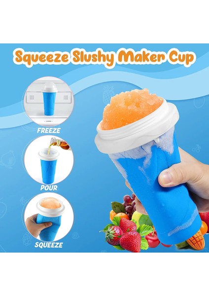 Yeşil 301-400 ml Smoothie Kupası Yaz Sıkma Ev Yapımı Meyve Suyu Su Tutam Slushy Bardak Ezilmiş Buz Çalkalayıcı Bardak Hızlı Dondurulmuş Soğutma Sihirli Dondurma (Yurt Dışından)