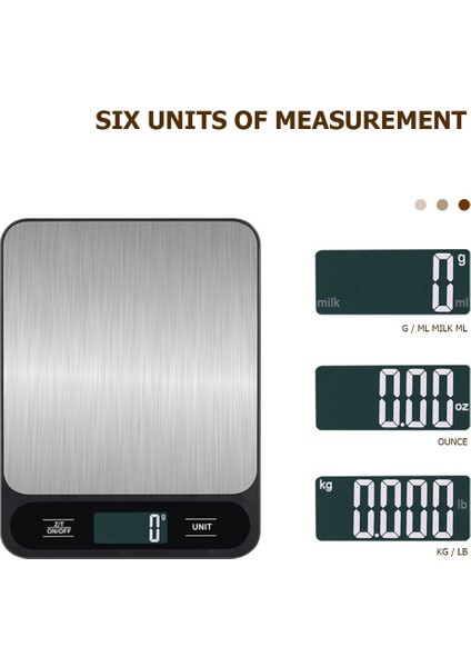 Siyah 5 kg Taşınabilir Dijital Terazi LED Dijital Elektronik Terazi Mutfak Gıda Ölçüm Ağırlığı Mutfak Akıllı Damla Kahve Terazisi Mutfak Aracı (Yurt Dışından) indirimleri