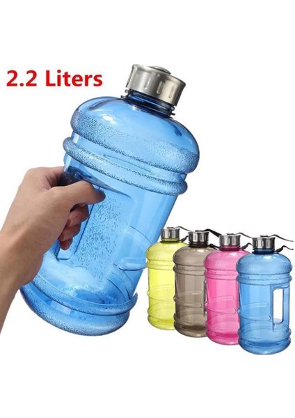 Mavi 2.2l Taşınabilir Boyut Petg Büyük Kapasiteli Su Şişesi Eğitim Spor Egzersiz Içme Şişesi Shaker Saplı Şişe Açık Spor Salonu (Yurt Dışından) fırsatları