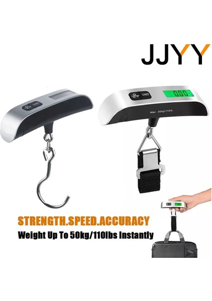 Boyut A Jjyy Taşınabilir Terazi Dijital LCD Ekran 110LB/50KG Elektronik Bagaj Asılı Bavul Seyahat Ağırlığı Bagaj Çantası Ağırlık Dengesi (Yurt Dışından) fiyatları