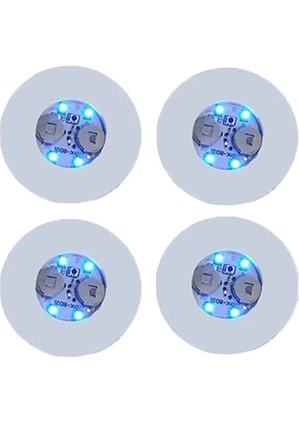 Mavi Işık 4pcs 4pcs Aydınlık Coaster Çıkartmalar Barlar Içecek Şişeleri Etiket Şarap Likör Şişeleri Light Up Coaster Atmosfer Işık Up Bardak Çıkartmalar (Yurt Dışından)