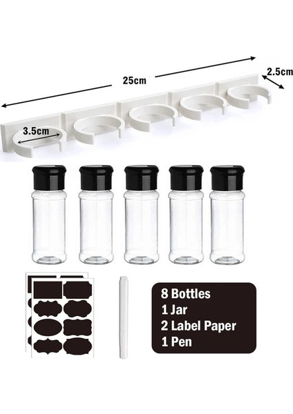 B Biber Mutfak Düzenleyici Kavanoz Plastik Saklama Çeşni Tuz Mutfak Kavanoz Raf Baharat Baharat Baharat Şişeleri Kutuları Baharat Çalkalayıcı (Yurt Dışından)