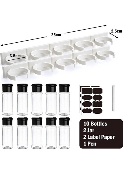 B Biber Mutfak Düzenleyici Kavanoz Plastik Saklama Çeşni Tuz Mutfak Kavanoz Raf Baharat Baharat Baharat Şişeleri Kutuları Baharat Çalkalayıcı (Yurt Dışından) fırsatları