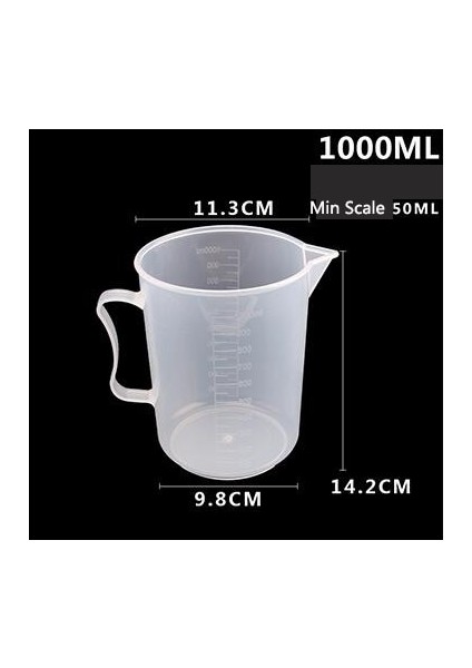 1000ML 1 Adet Plastik Ölçüm Kabı Sürahi Dekantör Şişe Ağzı Yüzey Mutfak Aracı 1000/2000/3000/5000ML (Yurt Dışından)