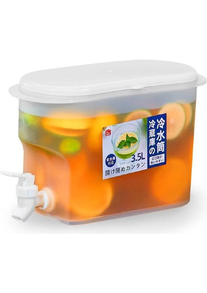 3.5l Musluklu Soğuk Su Isıtıcısı 3.5l Büyük Kapasiteli Buzdolabı Içecek Içecek Dağıtıcı Yaz Soğuk Su Kovası Plastik Sürahi Drinkware (Yurt Dışından)