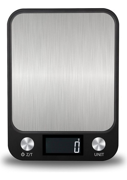 Siyah 5kg Mutfak Terazisi 15KG/1G Tartı Gıda Kahve Dengesi LCD Hassas Elektronik Dijital Terazi Paslanmaz Çelik Tasarım Pişirme Pişirme (Yurt Dışından)
