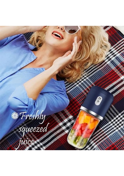 Pembe Meyve Sıkacağı Kapağı Taze Meyve Suyu Taşınabilir Blender Smoothie Ev Küçük Elektrikli Taze Meyve Suyu Bardağı Eşlik Eden Bardak Otomatik Mini Blender Mikser (Yurt Dışından)