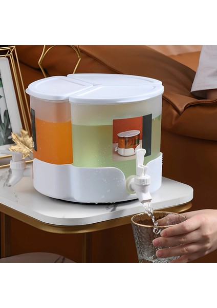 3'ü 1 Arada Yeni 5.2l Musluklu Soğuk Su Isıtıcısı 360° Dönebilen Içecek Dispenseri Buz Limon Suyu Süt Kahve Sürahisi Içecek Şişesi Çıkarılabilir (Yurt Dışından)