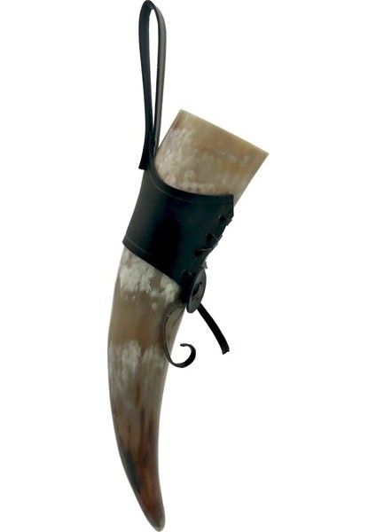 Deri Kayışlar Bej 401-600 ml Deri Kayışlar Boynuz Tutucu Deri Kemerler Viking Içme Boynuzu (Yurt Dışından)