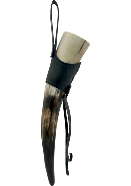 Deri Kayışlar Bej 401-600 ml Deri Kayışlar Boynuz Tutucu Deri Kemerler Viking Içme Boynuzu (Yurt Dışından)