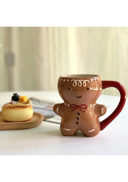 C 8.9x6 cm Noel Yaratıcı Seramik Kupa Sevimli Zencefilli Kurabiye Adam Kahve Çift Fincan Noel Hediyesi Yeni Yıl Drinkware Navidad Ev Ofis Içecek Kupa (Yurt Dışından) modelleri