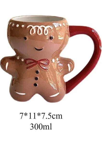 C 8.9x6 cm Noel Yaratıcı Seramik Kupa Sevimli Zencefilli Kurabiye Adam Kahve Çift Fincan Noel Hediyesi Yeni Yıl Drinkware Navidad Ev Ofis Içecek Kupa (Yurt Dışından) indirimleri