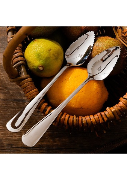 C Kivi Kaşığı Paslanmaz Çelik Kivi Mango Kaşığı Tırtıklı Kenar Çamur Kazıyıcılar Meyve Kazıma Çamur Kesme Aleti Bebek Gıda Robotu Mutfak Eşyaları (Yurt Dışından)