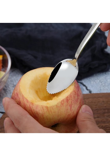 C Kivi Kaşığı Paslanmaz Çelik Kivi Mango Kaşığı Tırtıklı Kenar Çamur Kazıyıcılar Meyve Kazıma Çamur Kesme Aleti Bebek Gıda Robotu Mutfak Eşyaları (Yurt Dışından)