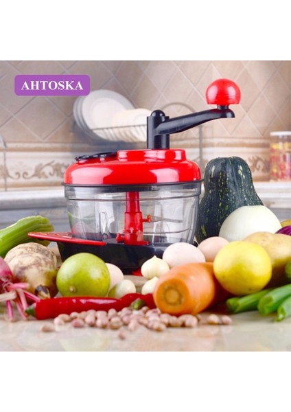 Ahtoska Çok Fonksiyonlu Manuel Mutfak Robotu Kıyma Makinesi Sebze Doğrama Yumurta Blender Mutfak Et ve Kümes Hayvanları Araçları (Yurt Dışından) modelleri
