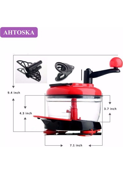 Ahtoska Çok Fonksiyonlu Manuel Mutfak Robotu Kıyma Makinesi Sebze Doğrama Yumurta Blender Mutfak Et ve Kümes Hayvanları Araçları (Yurt Dışından) indirimleri