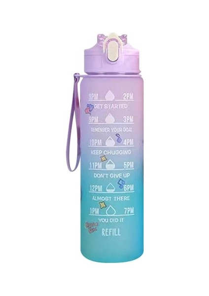 Mor 900 ml 900 ml Su Şişesi Öğrenci Pipetli Içecek Şişesi Plastik Spor Su Bardağı Spor Sürahiler Spor Su Şişesi 32 Oz Uzay Bardağı (Yurt Dışından)