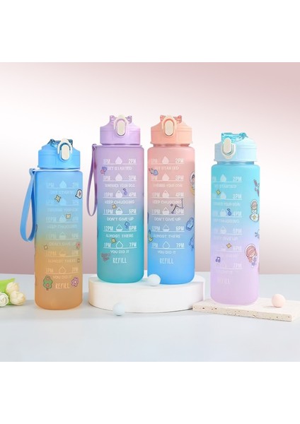 Mor 900 ml 900 ml Su Şişesi Öğrenci Pipetli Içecek Şişesi Plastik Spor Su Bardağı Spor Sürahiler Spor Su Şişesi 32 Oz Uzay Bardağı (Yurt Dışından) fırsatları