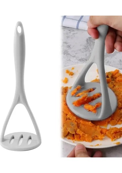 Gri 1 Adet Silikon Patates Ezici Patates Presi Ezmek Pişirme Aracı Mutfak Patates Püresi Ezme Kayışı Basınç Aracı Mutfak Aksesuarları (Yurt Dışından)